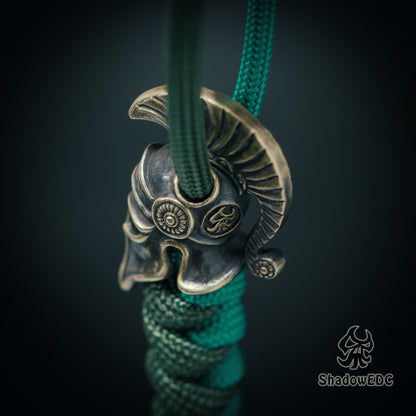 Spartan Helmet Paracord Bead for Knife, lanyard Pendants，custom beads，550 Paracord， Bracelet beads, and EDC Gears, ShadowEDC DIY Outdoor Survival Tool Accessories 