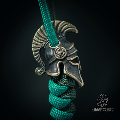 Spartan Helmet Paracord Bead for Knife, lanyard Pendants，custom beads，550 Paracord， Bracelet beads, and EDC Gears, ShadowEDC DIY Outdoor Survival Tool Accessories 