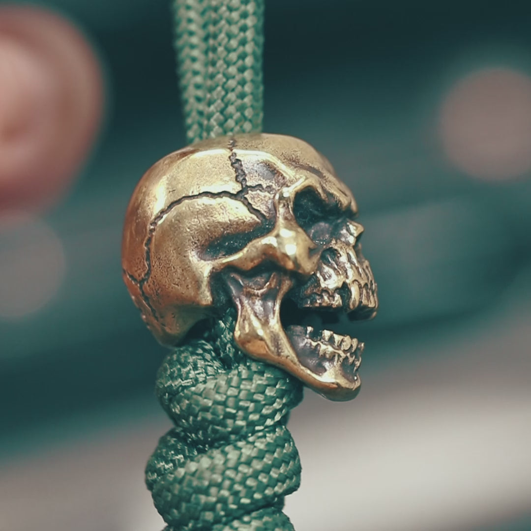 Skull Paracord Bead for Knife, lanyard Pendants，custom beads，550 Paracord， Bracelet beads, and EDC Gears, ShadowEDC DIY Outdoor Survival Tool Accessories 