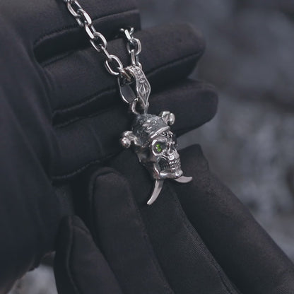 Pirate Skull Pendant Necklace