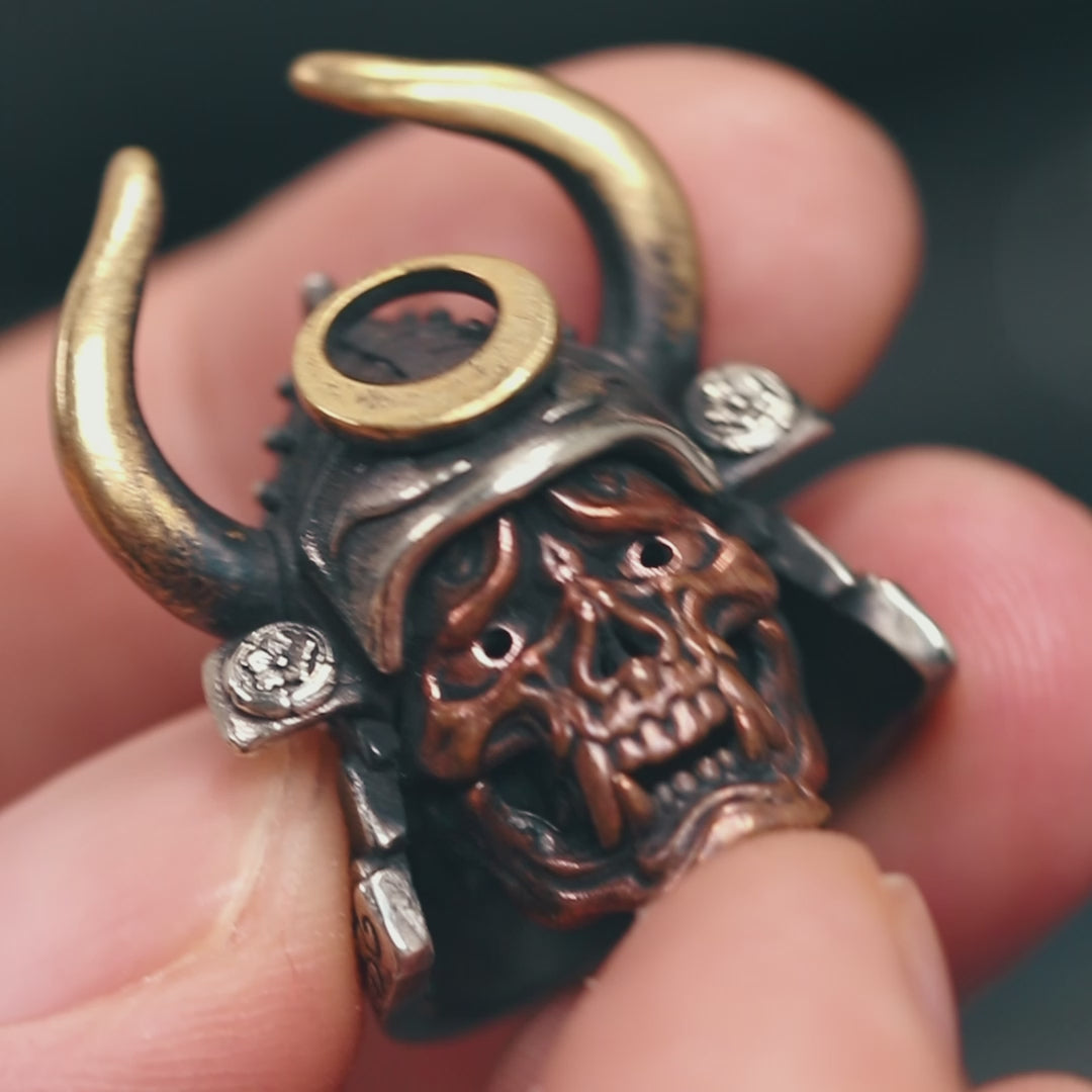 Samurai Hannya Paracord Bead for Knife, lanyard beads，EDC Gears