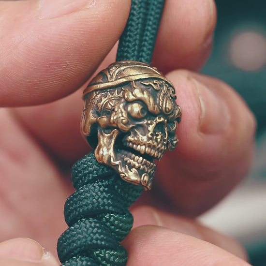 Kapala skull Paracord Bead for Knife, lanyard Pendants，custom beads，550 Paracord， Bracelet beads, and EDC Gears, ShadowEDC DIY Outdoor Survival Tool Accessories 