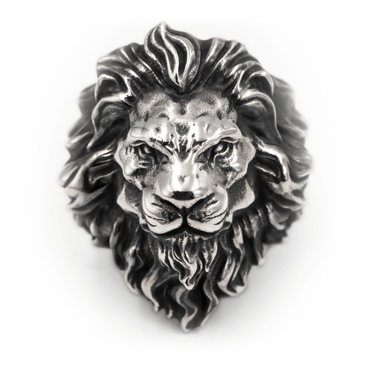 Silver Lion Ring