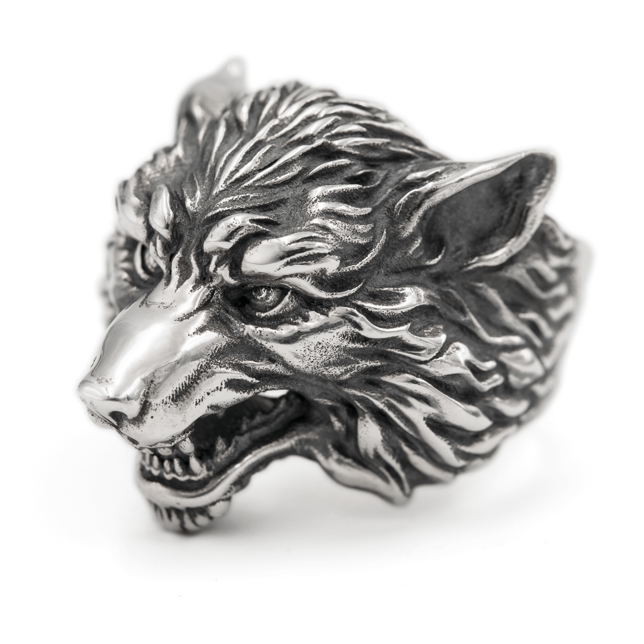 Wolf Silver Ring