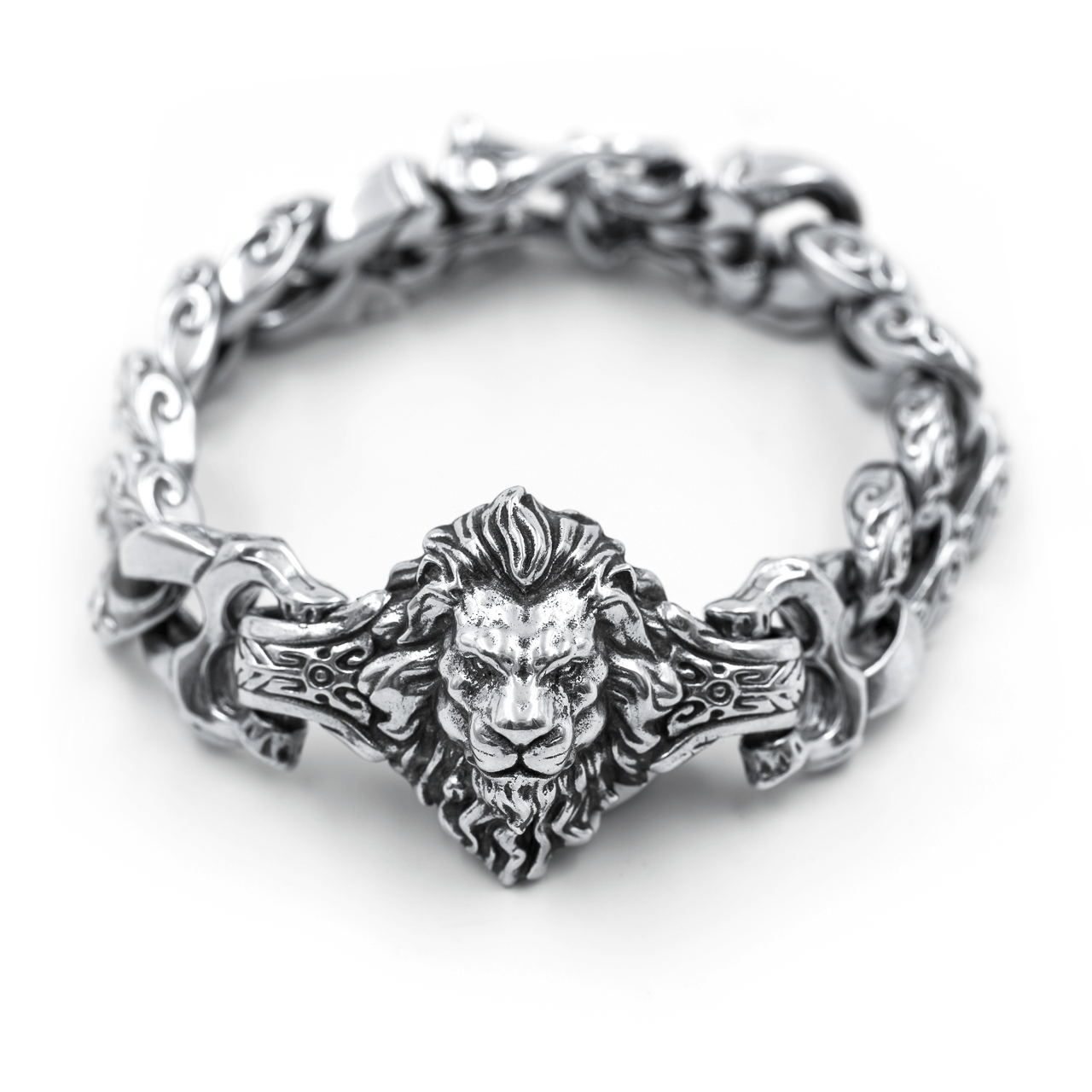 Lion Head Silver Bracelet