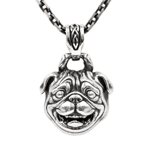 Pug Silver Pendant